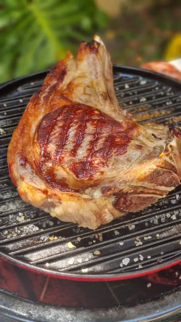 parrilla para preparar un chuletón de ávila