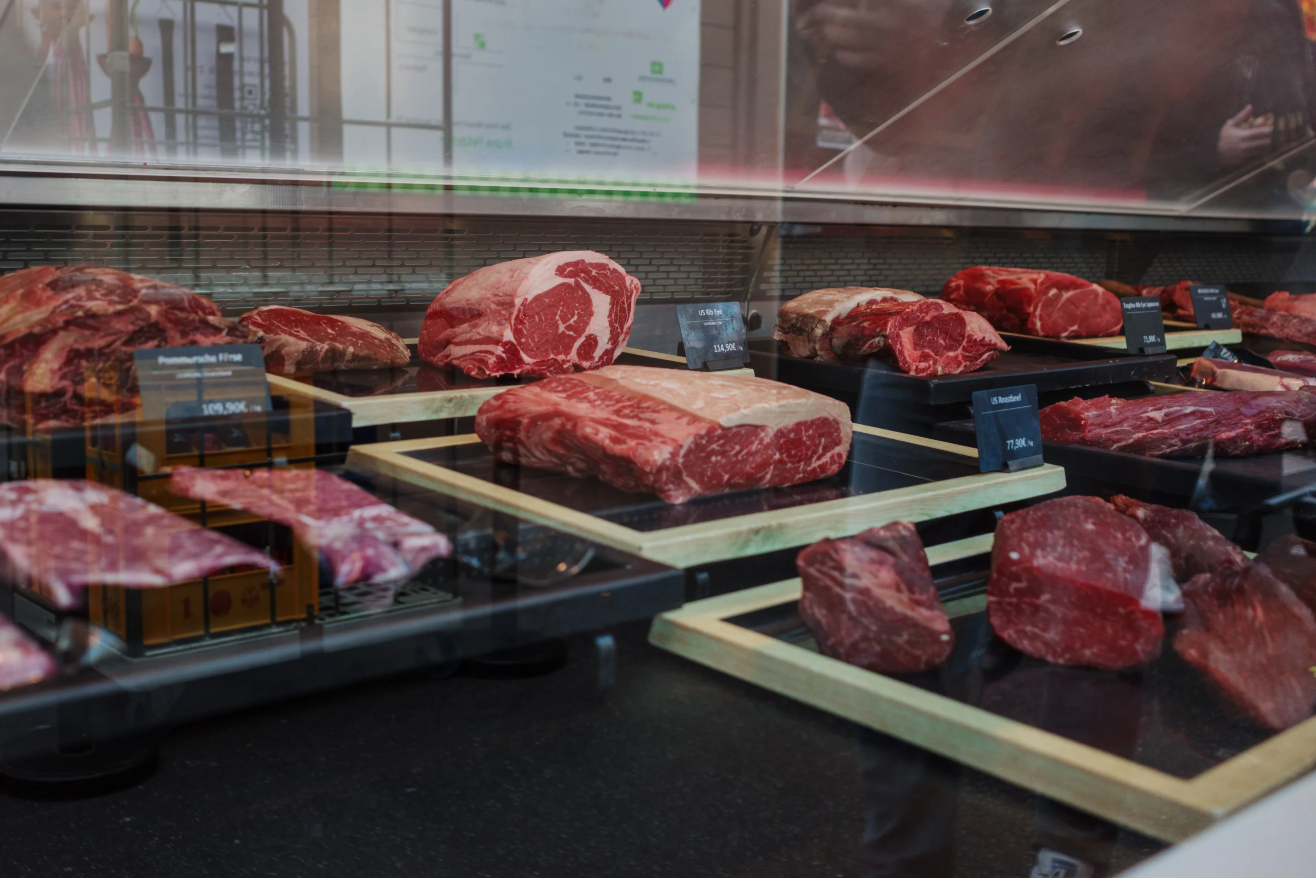 Cortes de carne de Ávila en la carnicería